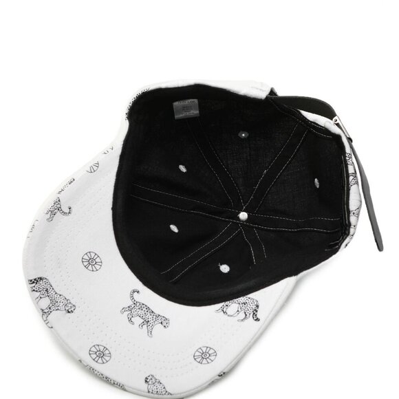 Frank & Oak X Jason Polan Hat Artist Leopard Africa Cat White Black Cotton Cap - Picture 5 of 10
